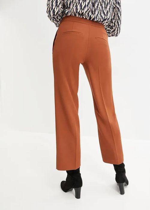 B.P.C spodnie damkie w kant ceglasty brąz ^52