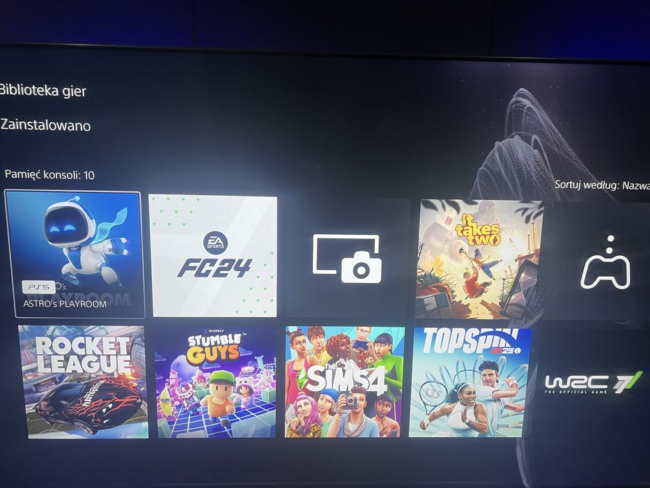 Konsola ps5 z napedem pad i 8 gier
