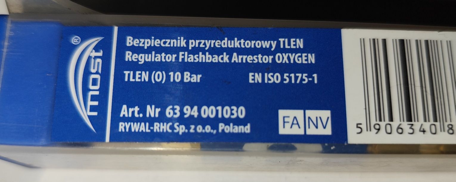 Bezpieczniki tlen acetylen