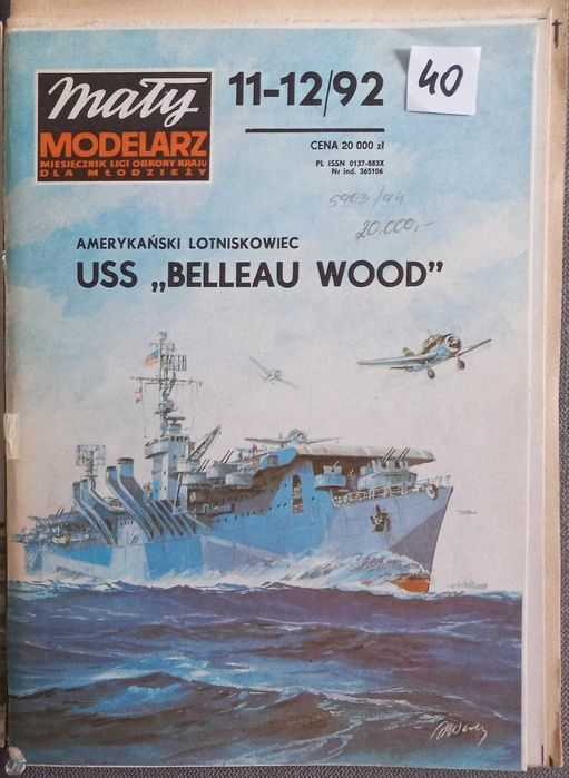 Mały Modelarz 11-12/1992 Lotniskowiec USS Belleau Wood