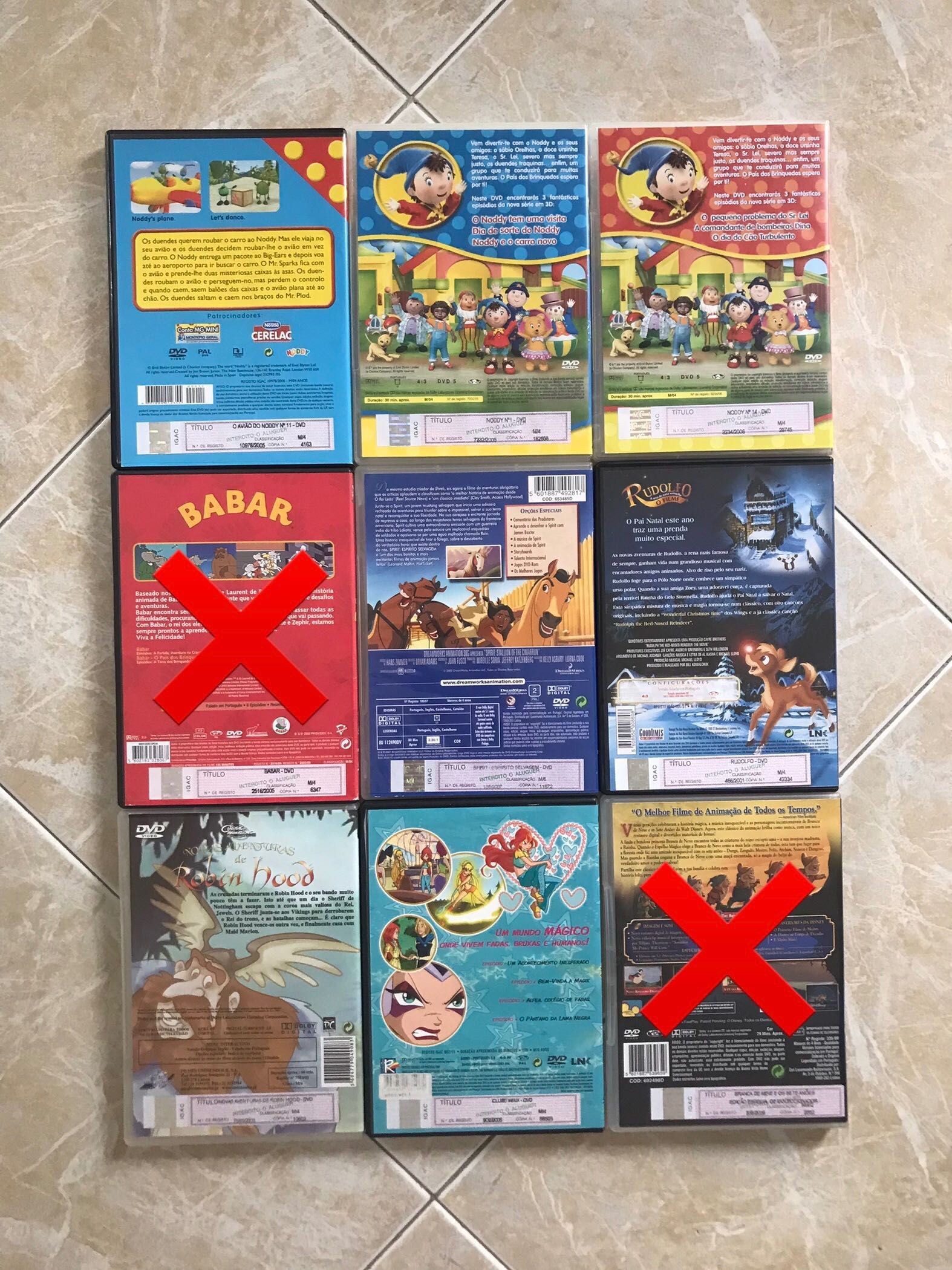Diversos DVDs infantis