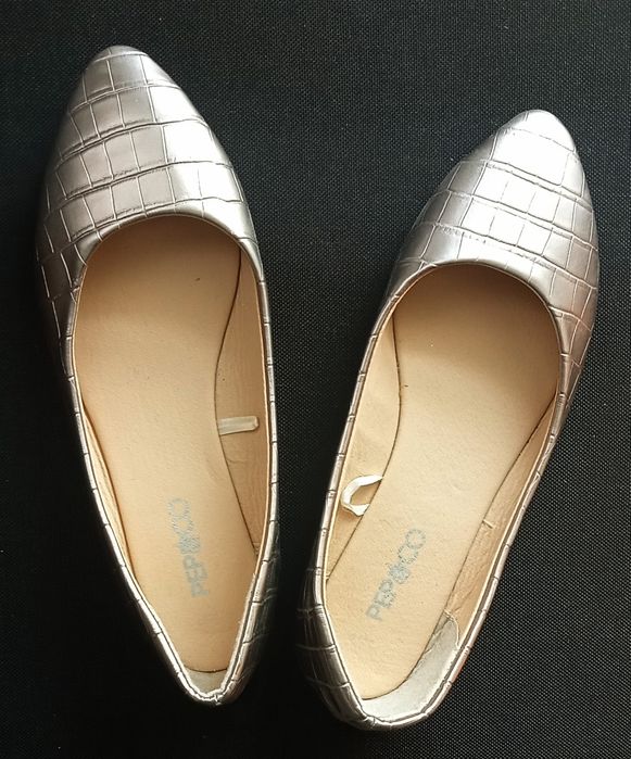 Baleriny złote,nowe, rozm.39 Pep&co