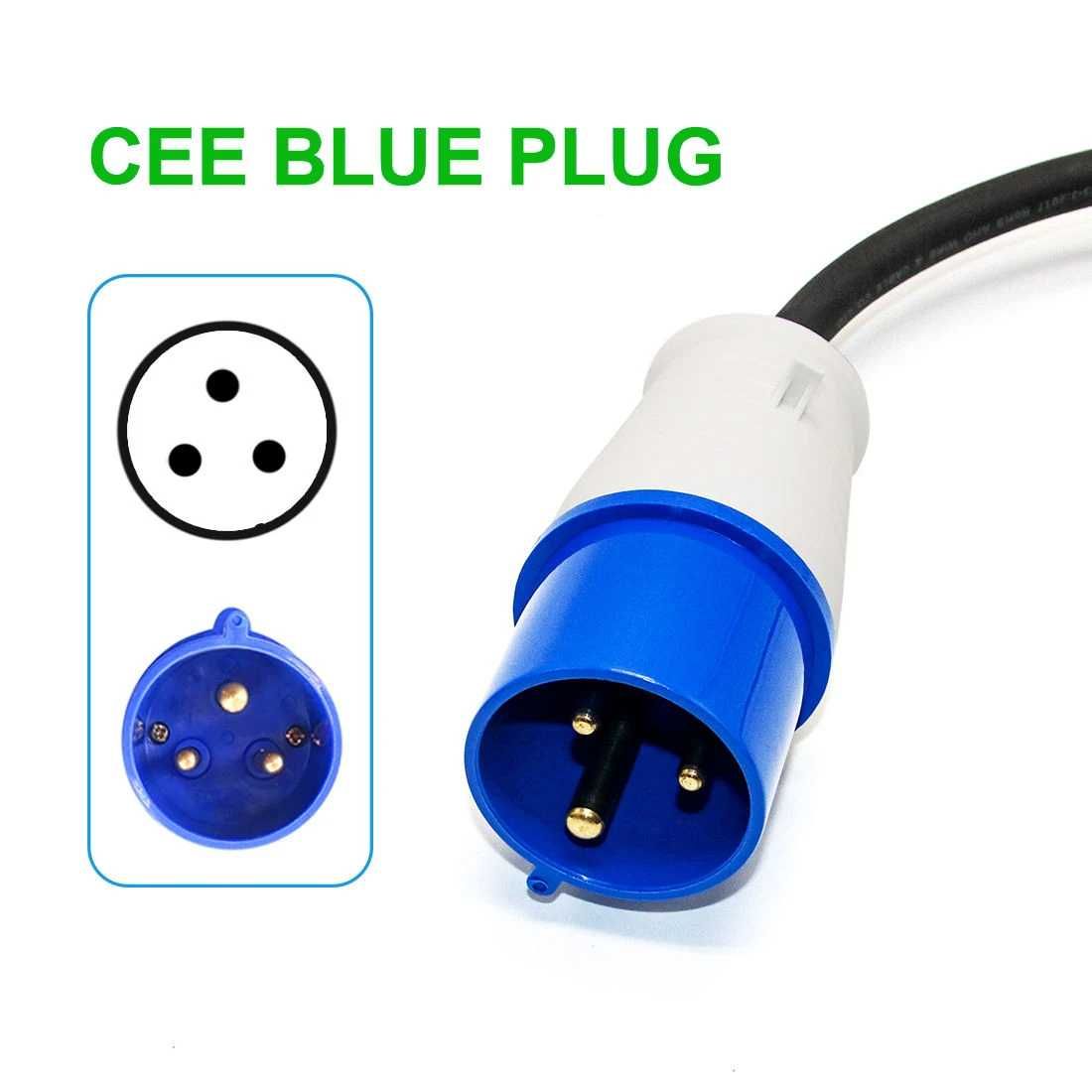 Carregador Plug-In Tipo 2 32A para Veículos Elétricos/Híbridos