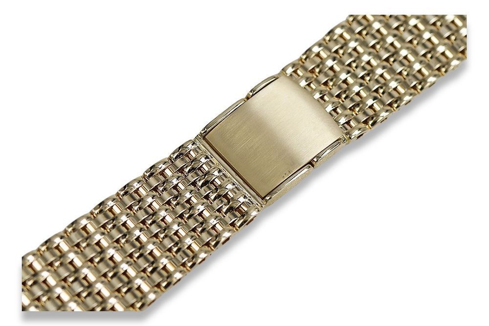 Ciężka Złota Bransoleta Do Zegarka Męskiego 14K 585 mbw013yo Gdańsk