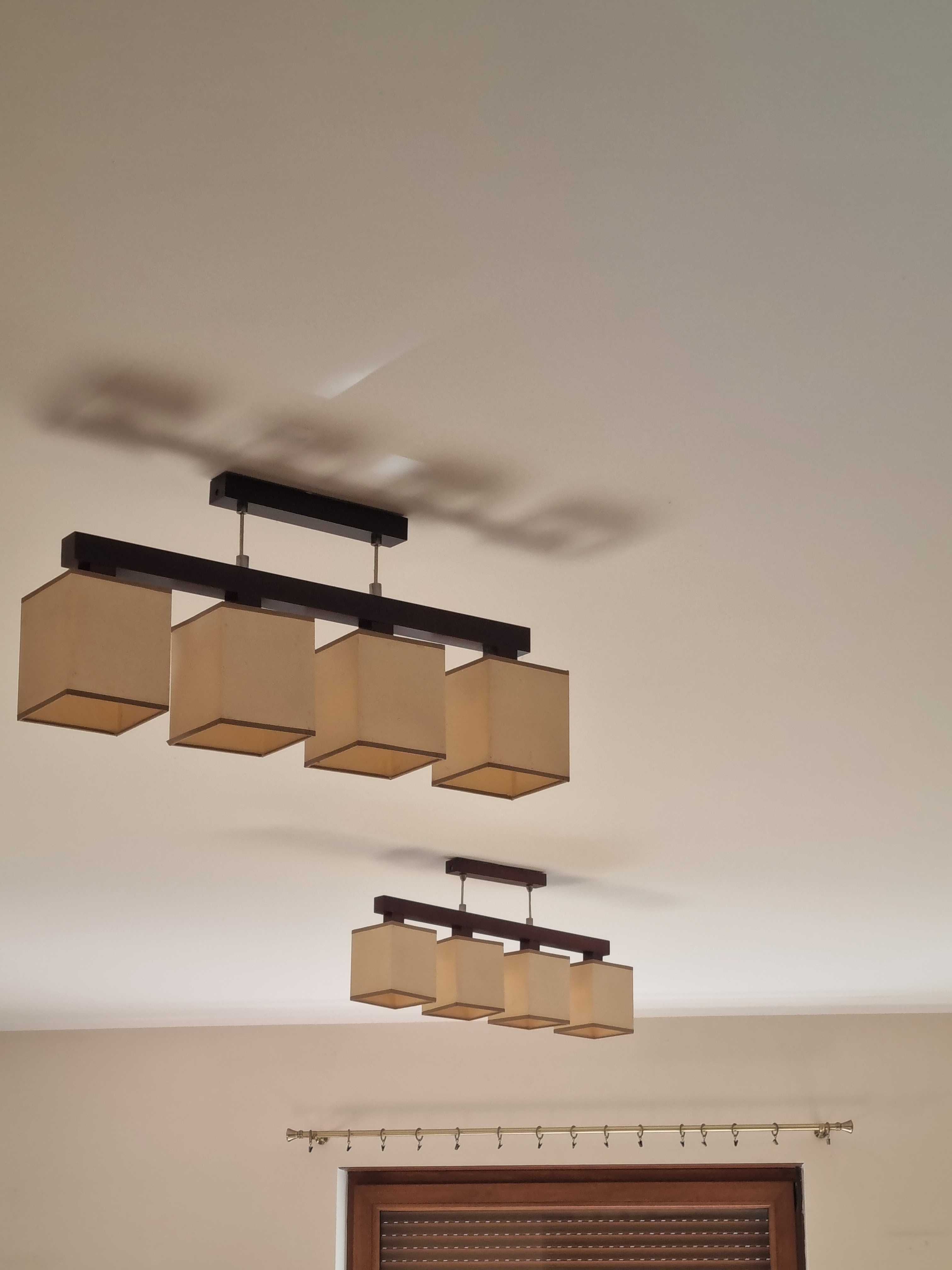 Komplet lamp: 2 sufitowe plus 1 stojąca