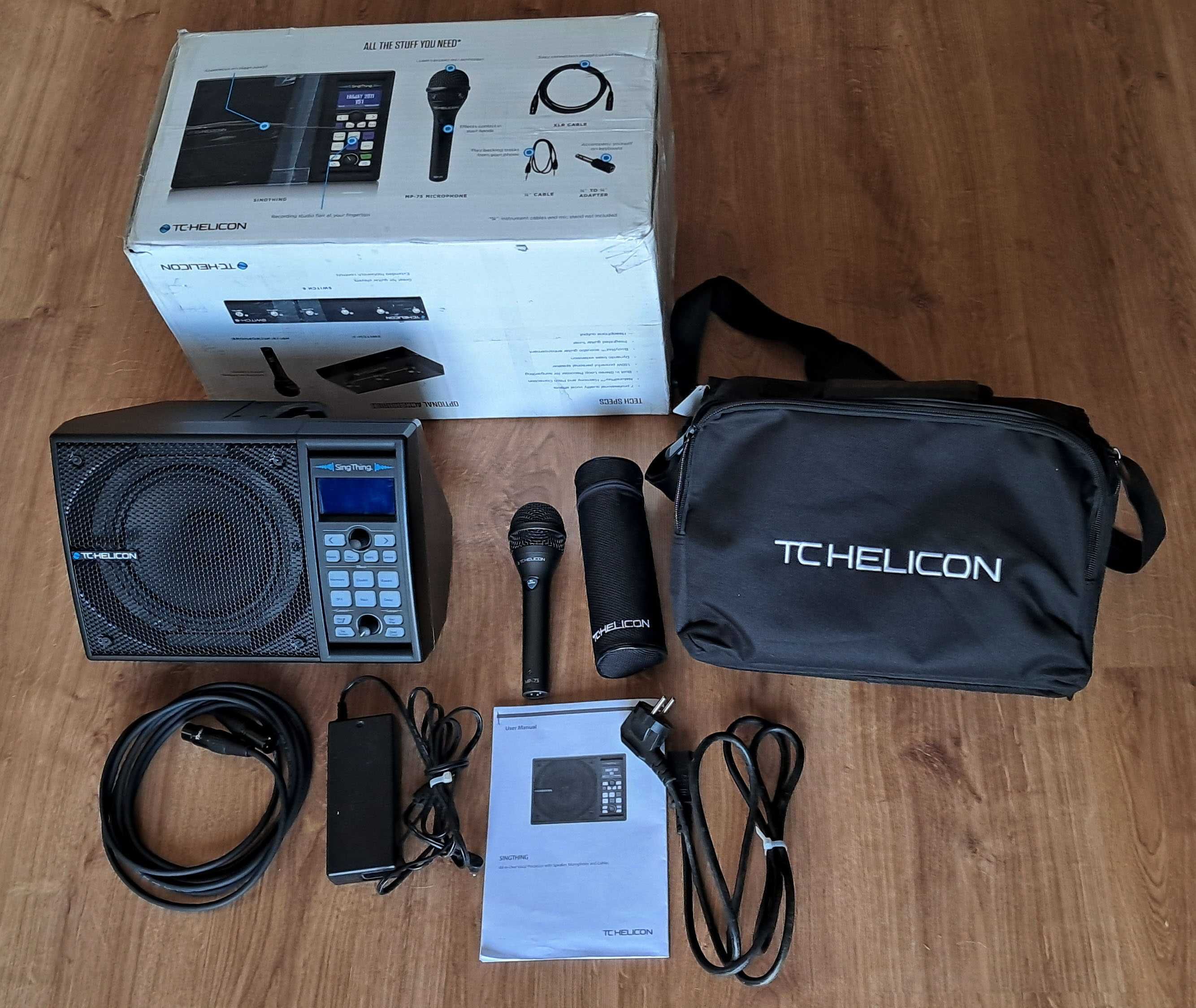 TC Helicon SingThing, 150Wat, Instr EN, Nowe opr, GigBag, MP75, 500 pr
