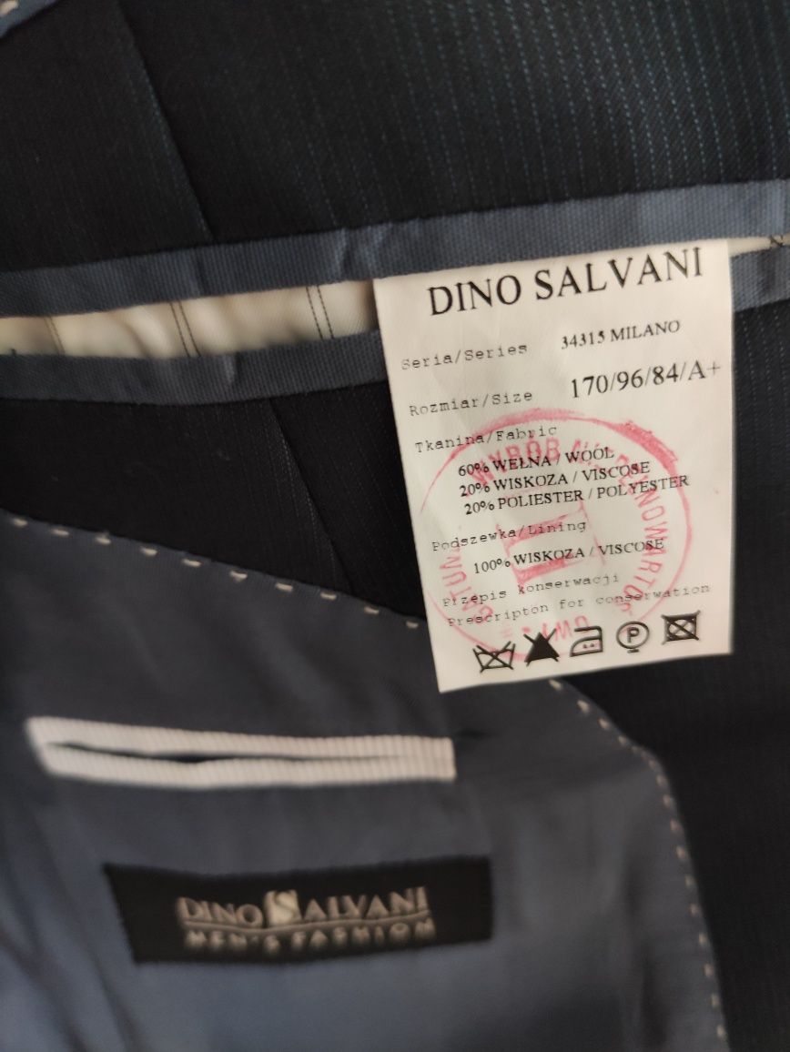 Granatowy garnitur Dino Salvani 170/96/84/a+