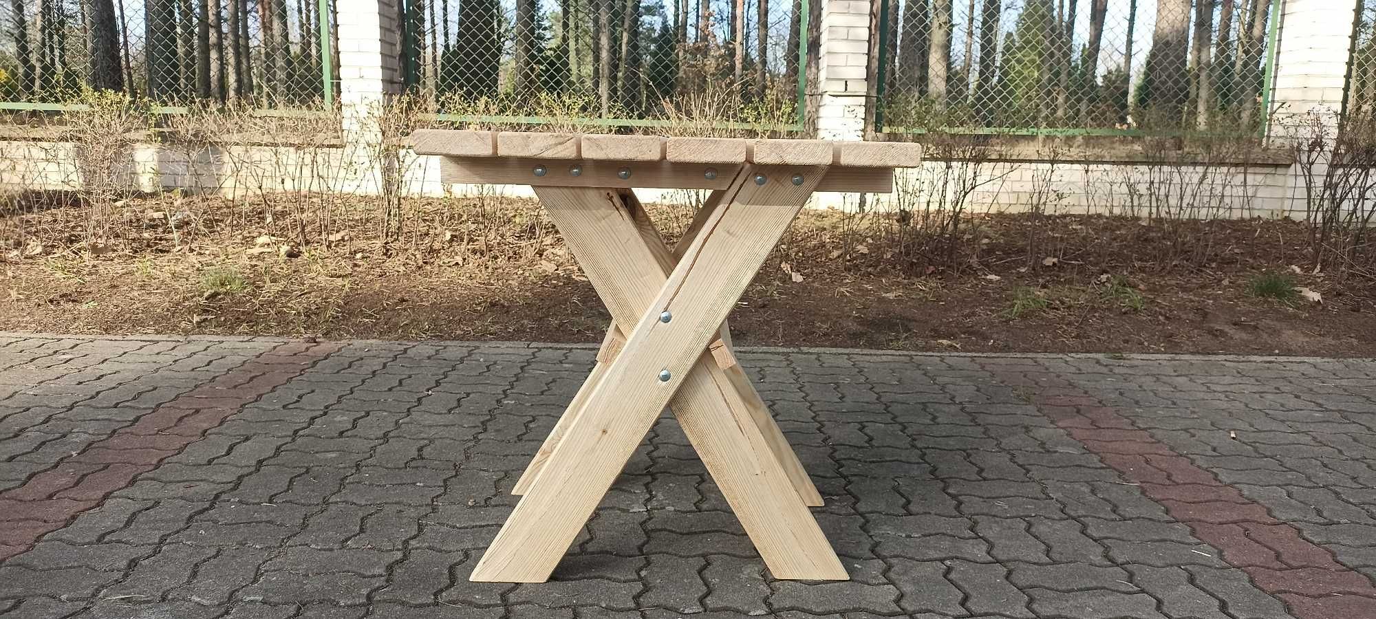 Stolik kawowy z krzesłami balkonowy ogrodowy biesiadny drewniany nowy