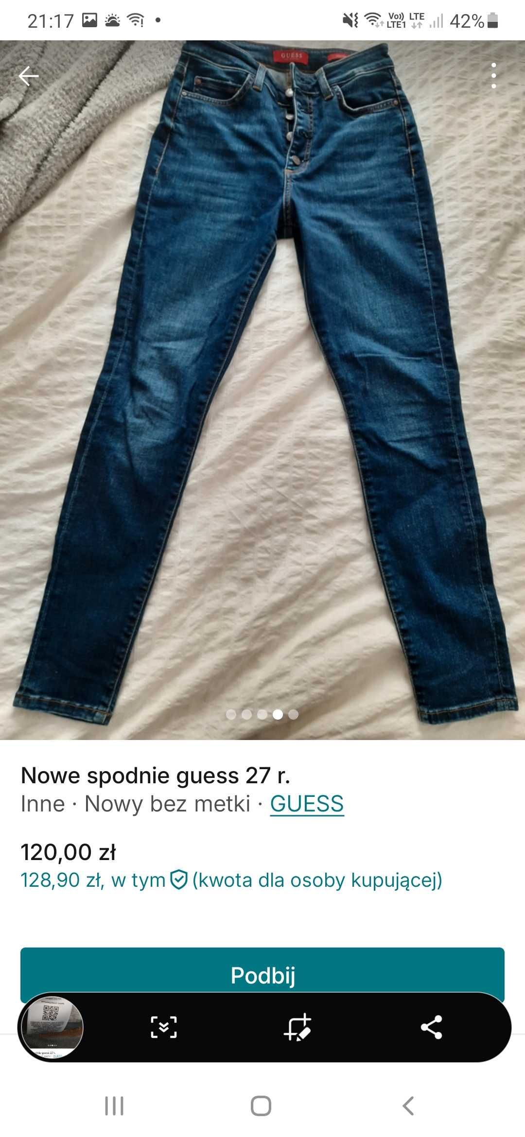 Spodnie jeansowe guess