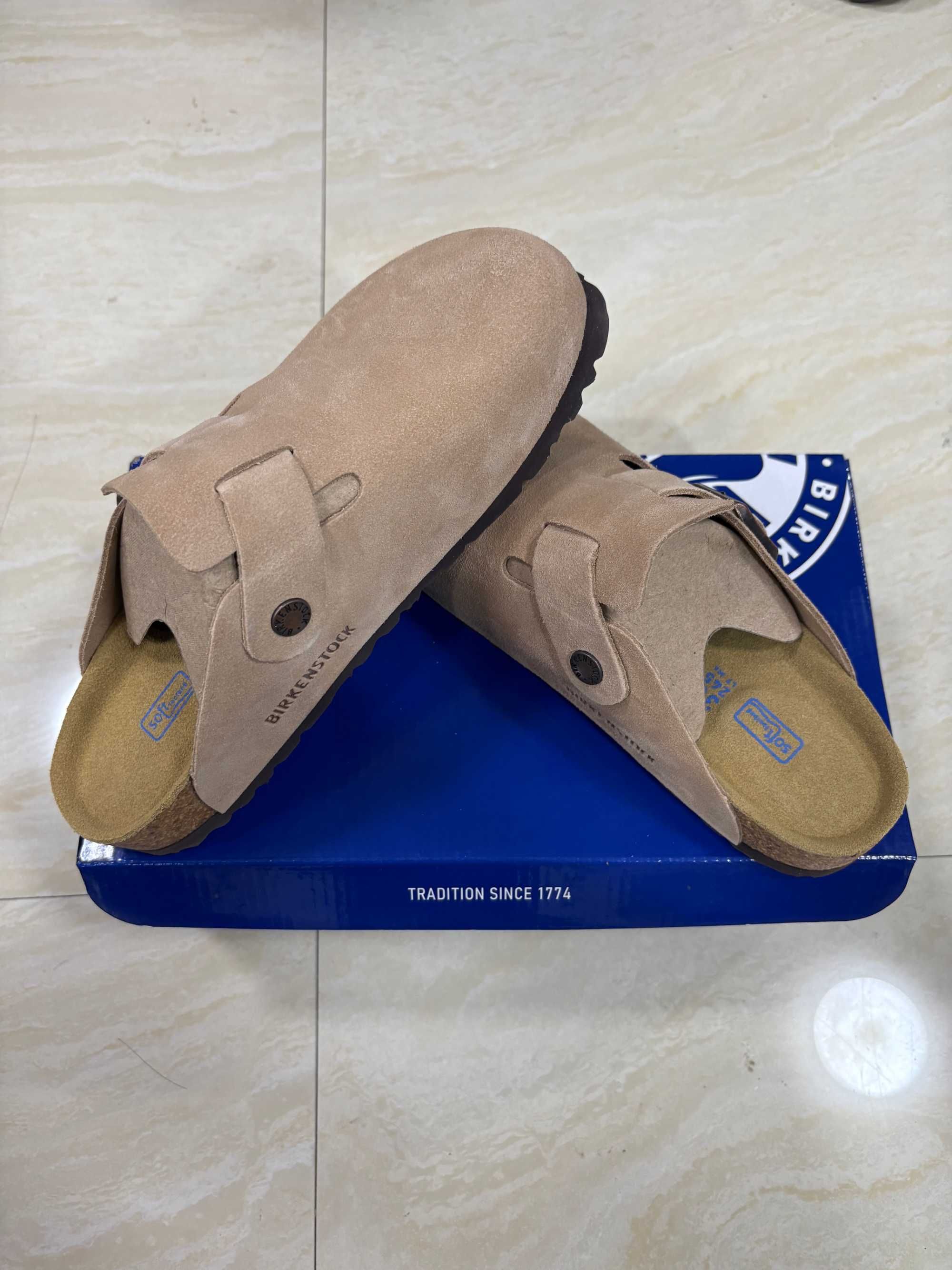 "Buty damskie i męskie" Klapki Birkenstock Brązowy r.38