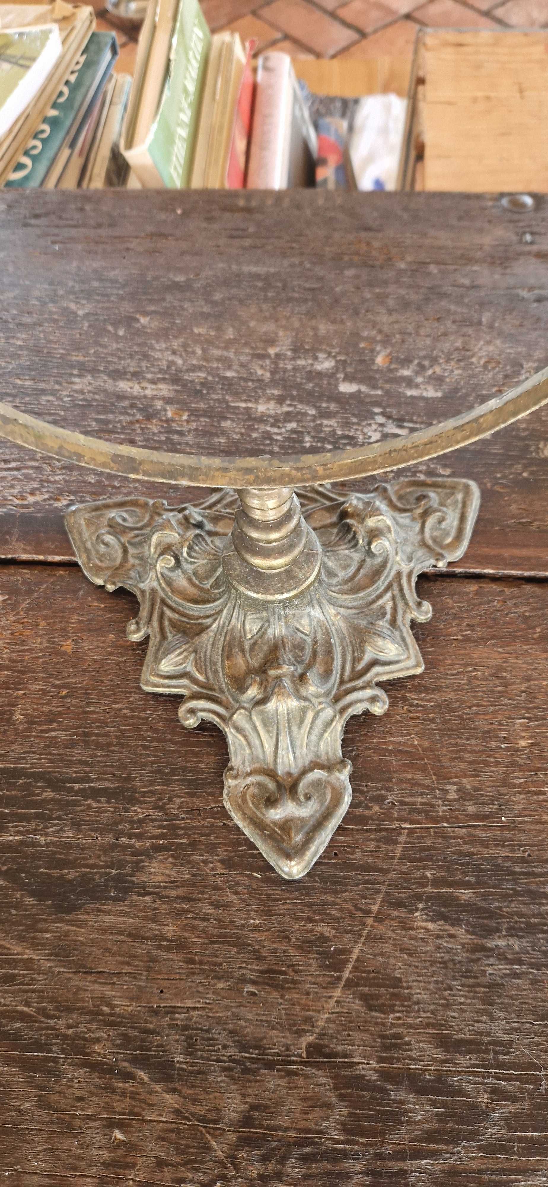 Stary stojak lustro ornament art nouveau secesja dekor glamour antyk