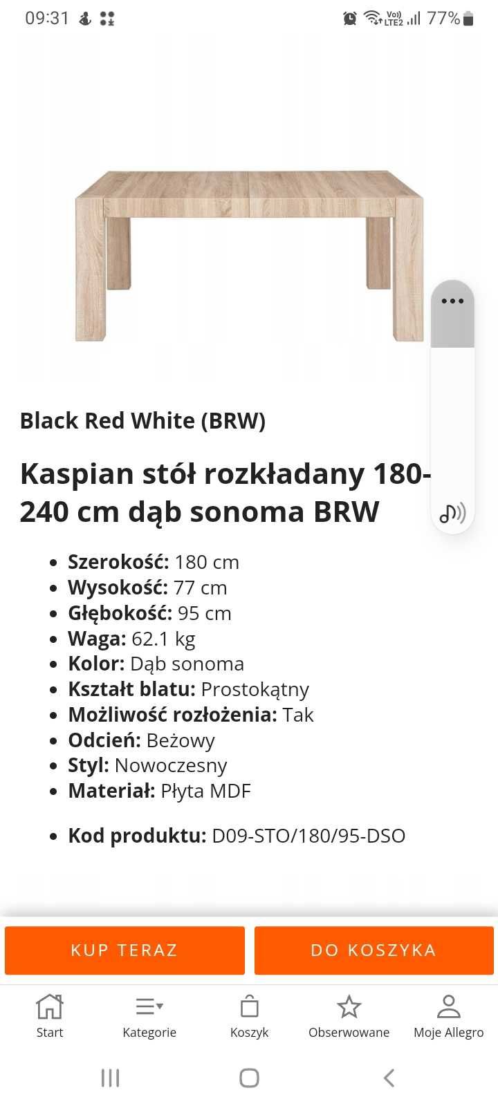 Stół Kaspian do jadalni