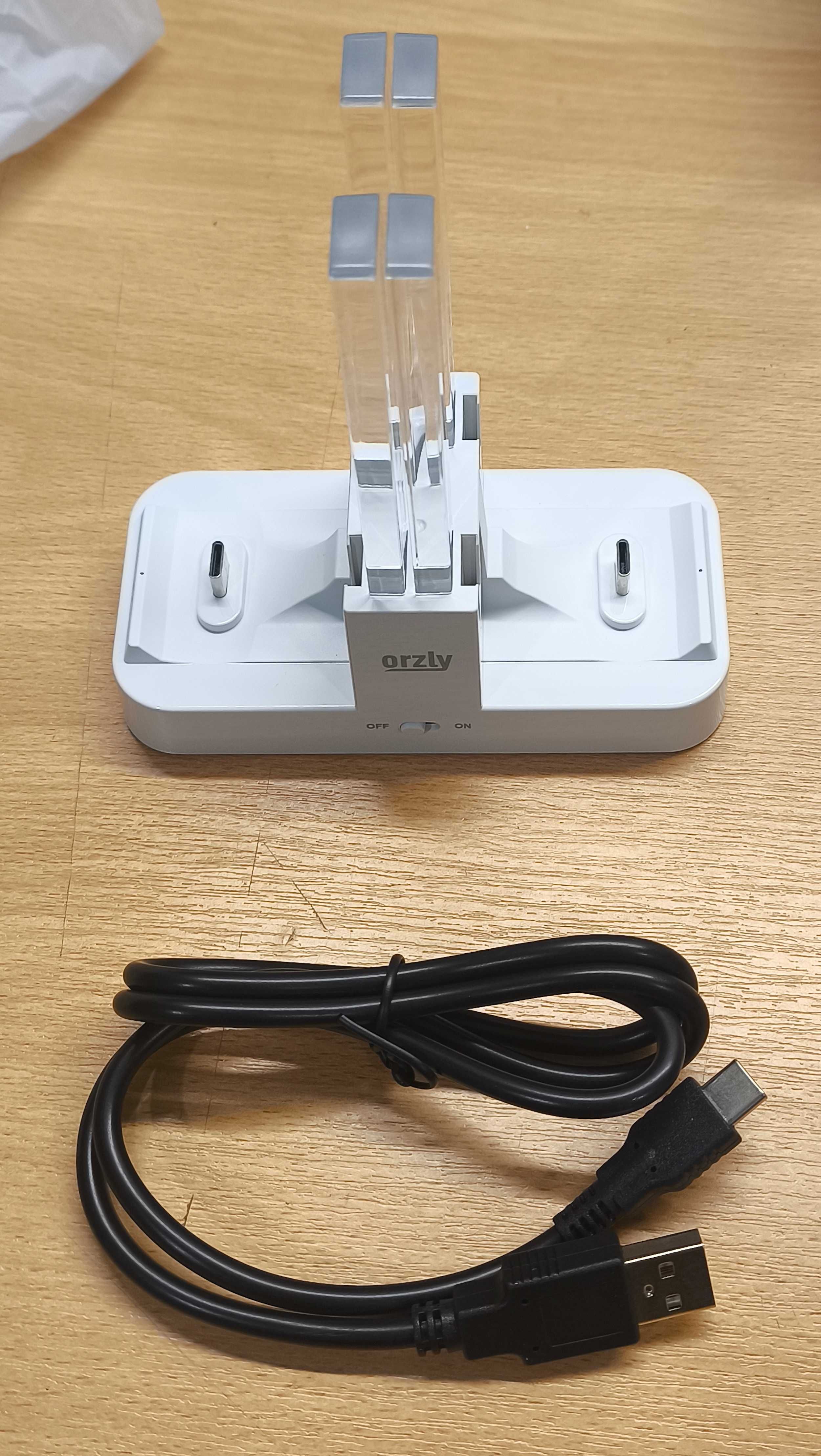 Stacja ładująca dla kontrolera pada Nintendo SWITCH ORZLY biała [2451]