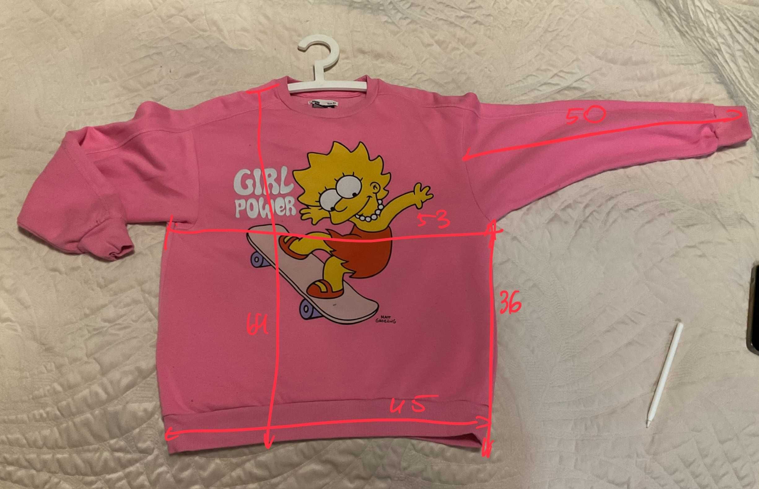 Lisa Simpson The Simpsons Bluza różowa Barbie Sinsay XS