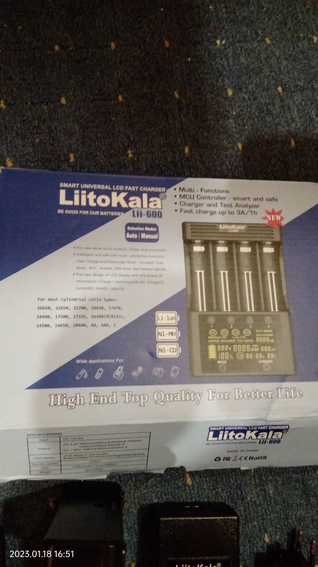 Зарядное устройство liitokala lii 600