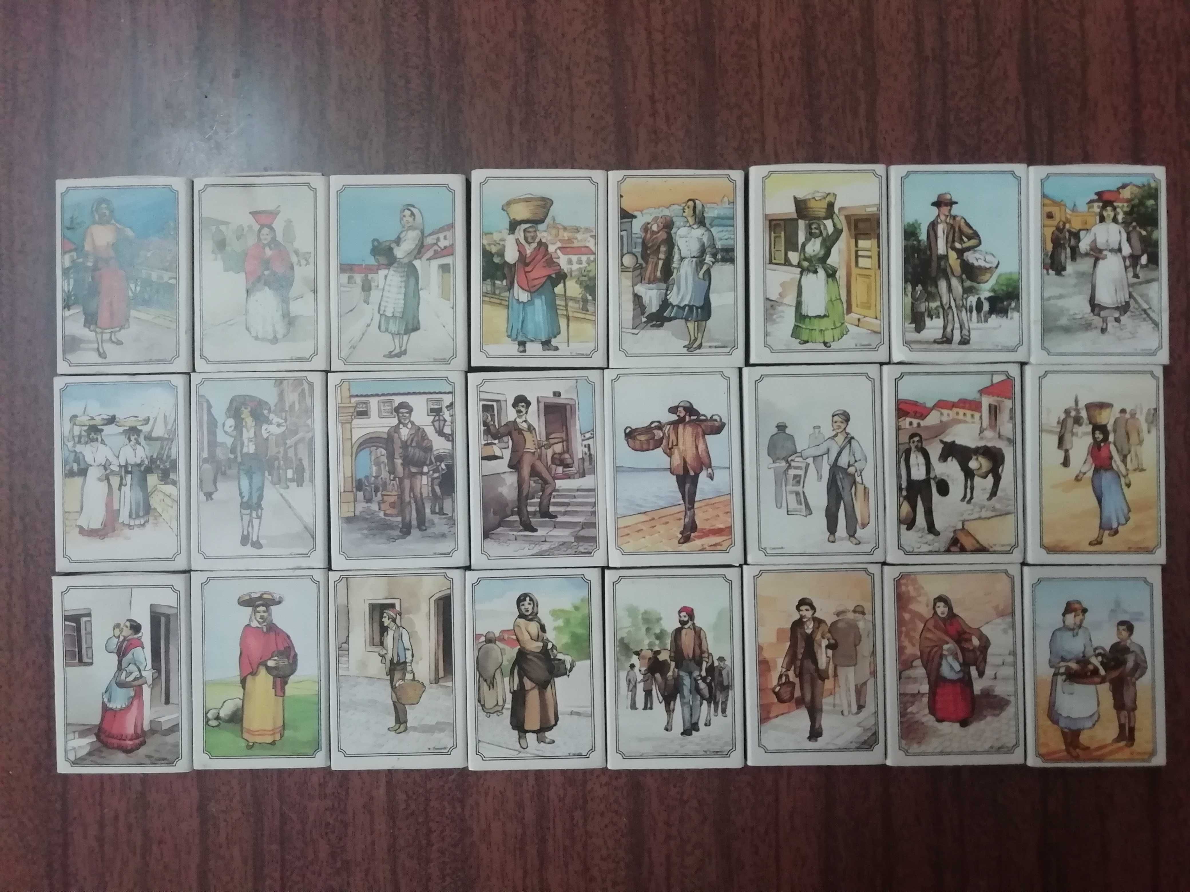 Pregões de Lisboa - Coleção completa de 24 caixas de fósforos - 1983
