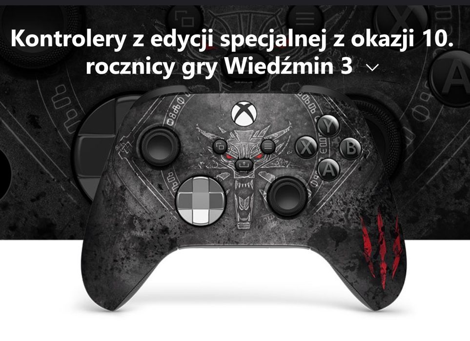 Kontroler XBOX The Witcher 3 10th Anniversary Specialon
Edition