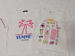 T-shirt 2 szt, białe z motywem letnim, r.116