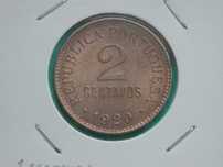 846 - República: 2 centavos 1920 bronze, por 1,00