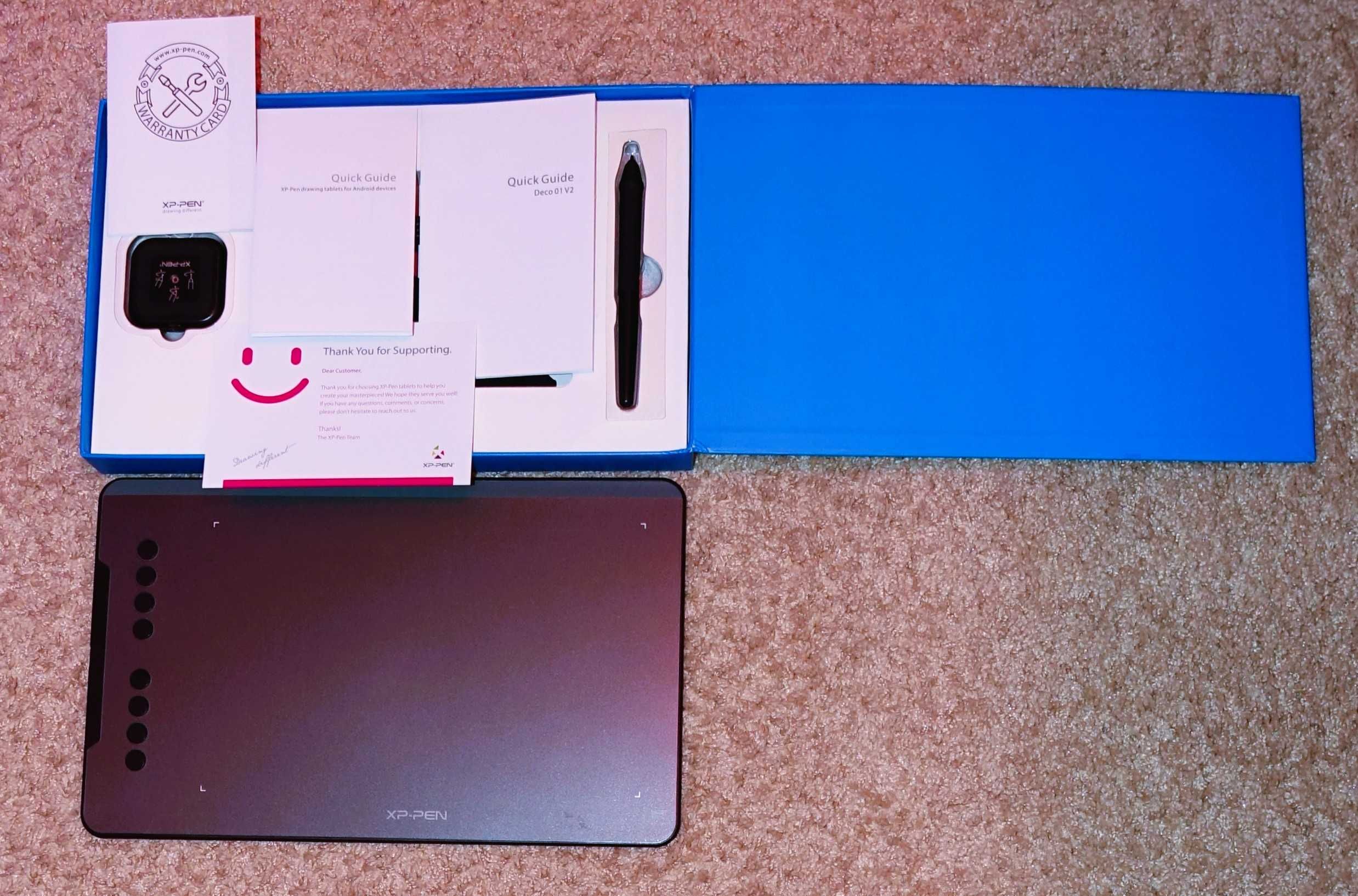 Tablet graficzny XP-PEN Deco 01 v2 + etui neoprenowe, jak nowy