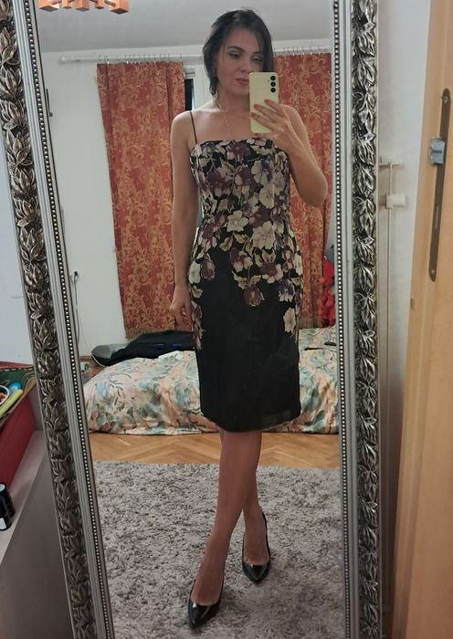 Jedwabna midi sukienka Adrianna Pappel rozm. S, M