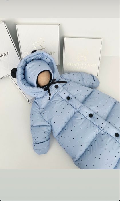 Зимовий комбінезон коверт 0-6 creative baby factory