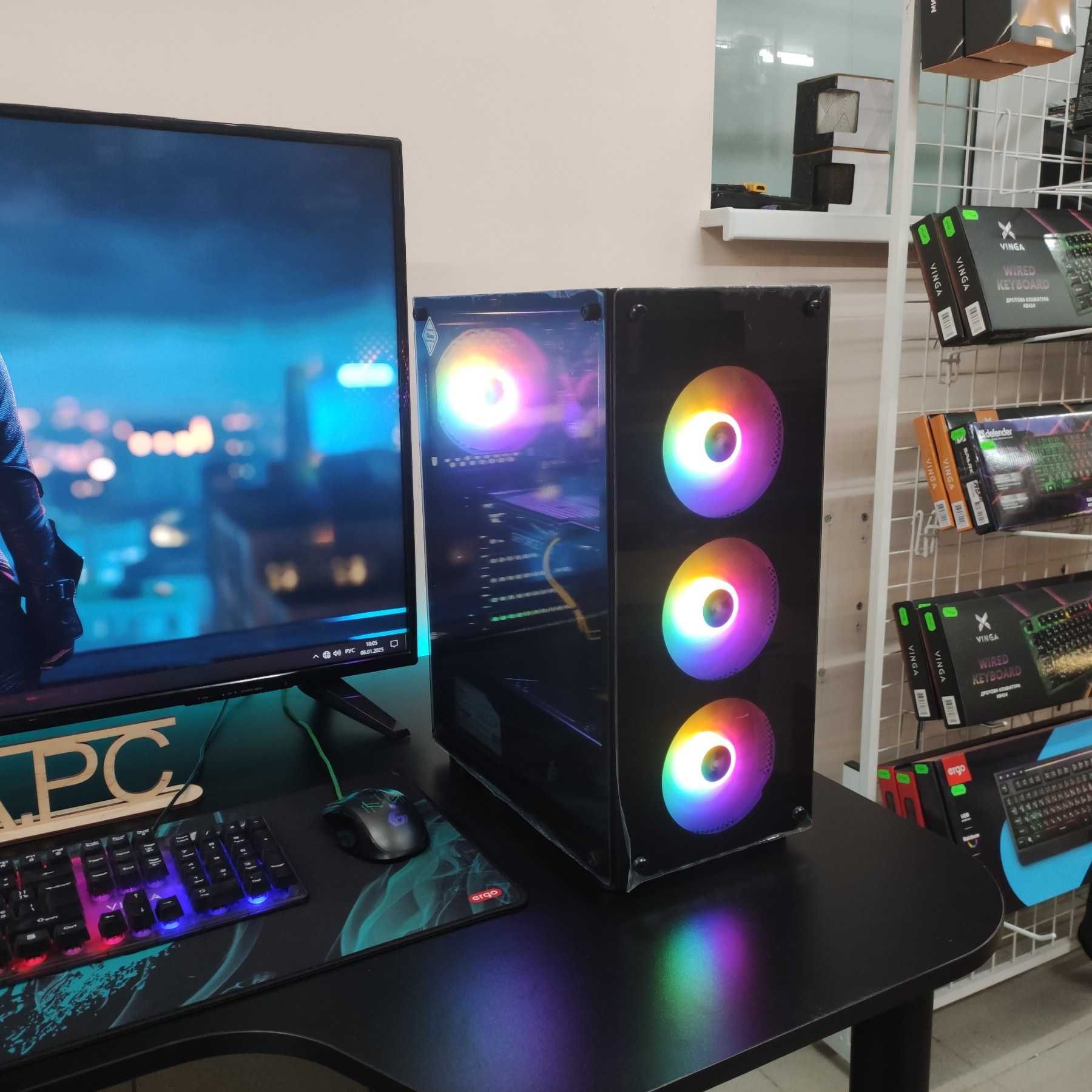 Компютер Новый Intel Core i5 9400f, 16GB DDR4, GTX 1660s 6GB, SSD512GB