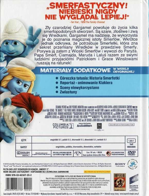 Smerfy 2 DVD The Smurfs