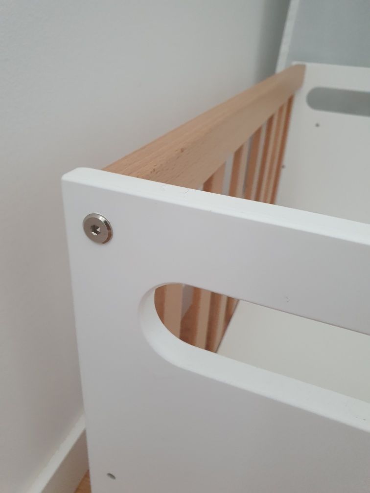 Berço Micuna Co-sleeping branco e madeira