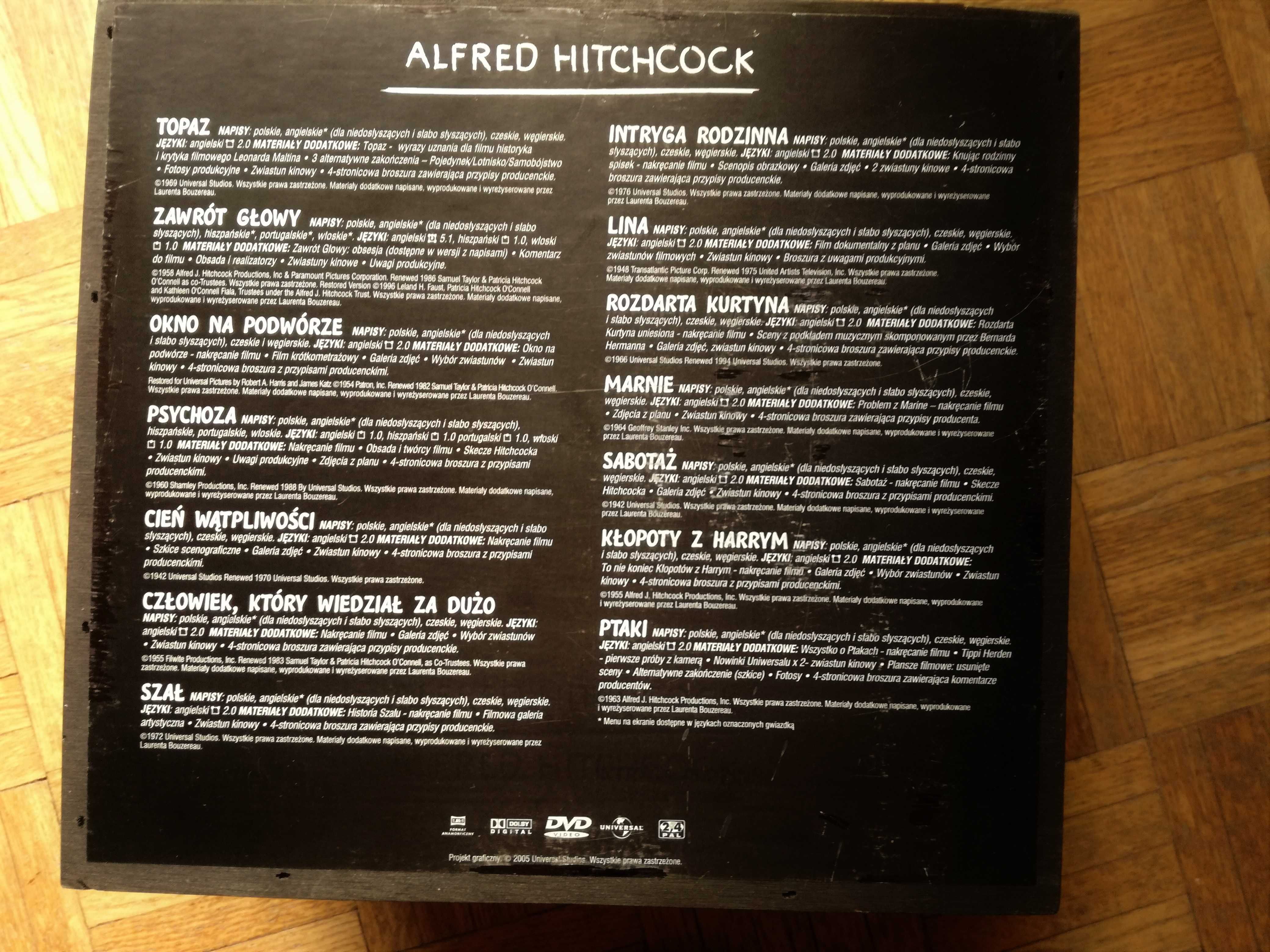 Kolekcjonerska kolekcja filmów Alfreda Hitchcocka BOX [14DVD]
