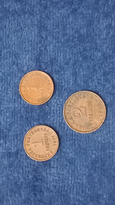 Moedas de centavos de 1917,1918