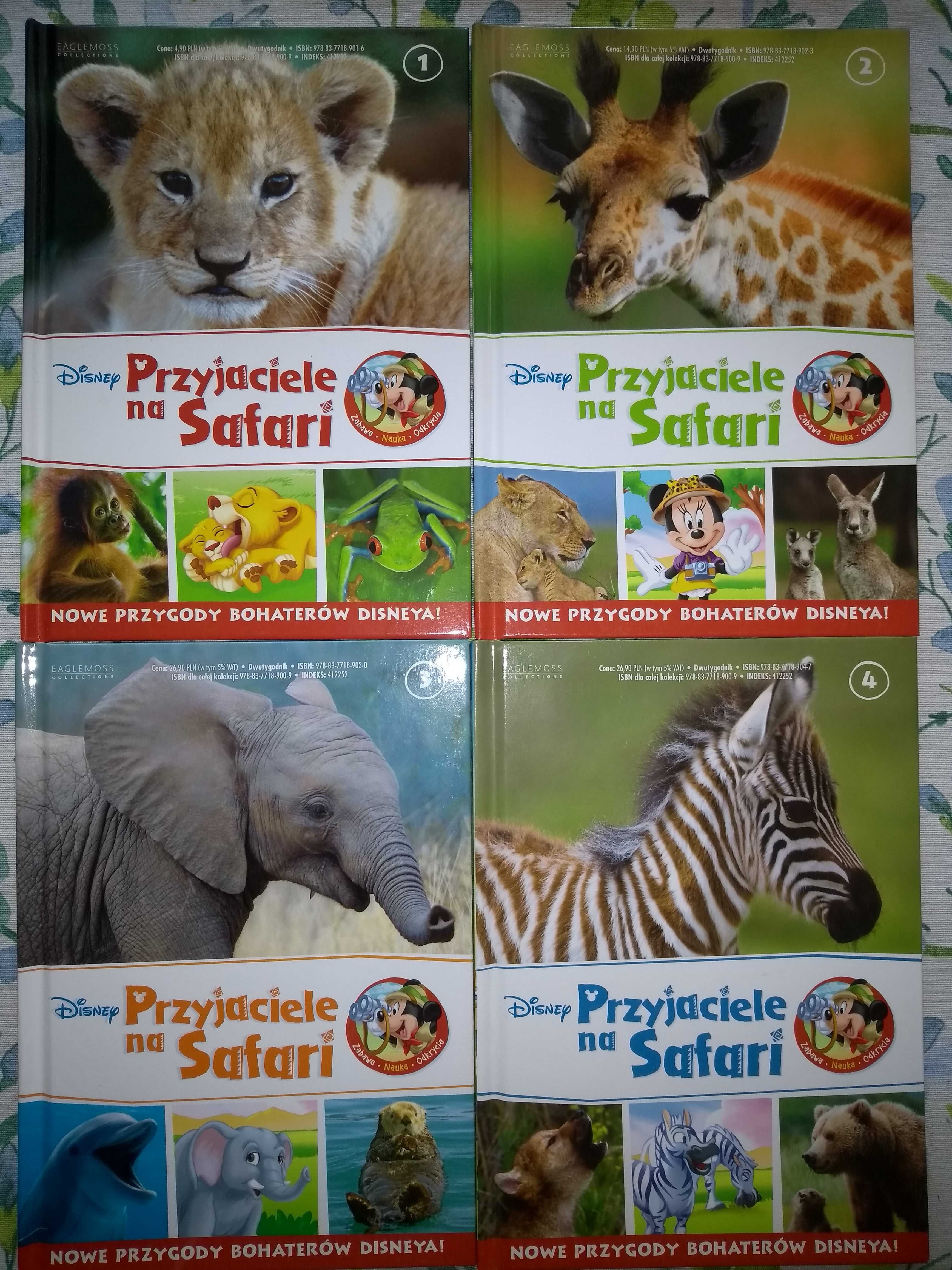 Komplet 4 książeczek Przyjaciele na Safari Disney