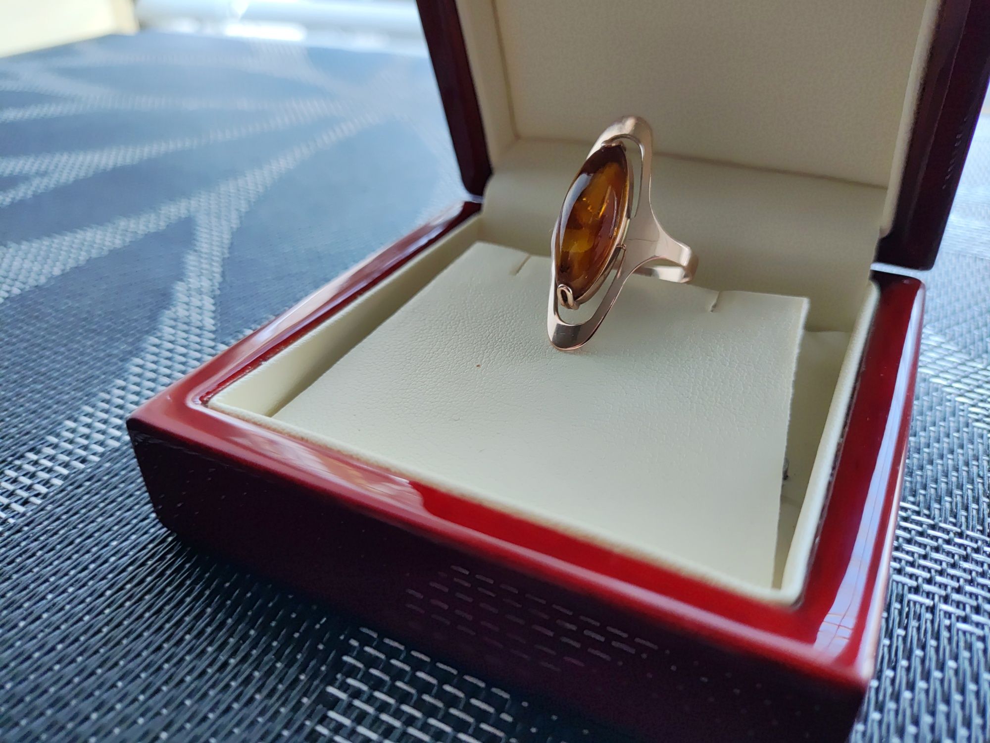 Янтарь золото СССР 583 кольцо перстень