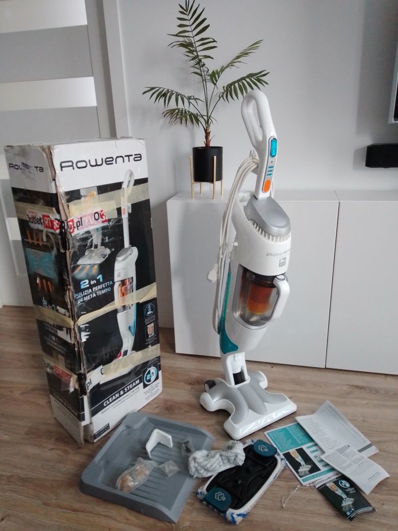 Odkurzacz pionowy mop parowy 2w1 Rowenta RY7557WH Clean&Steam