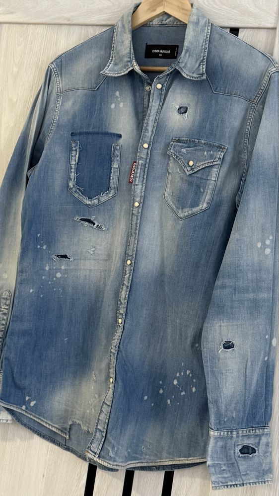 Джинсовая рубашка Dsquared2 оригинал