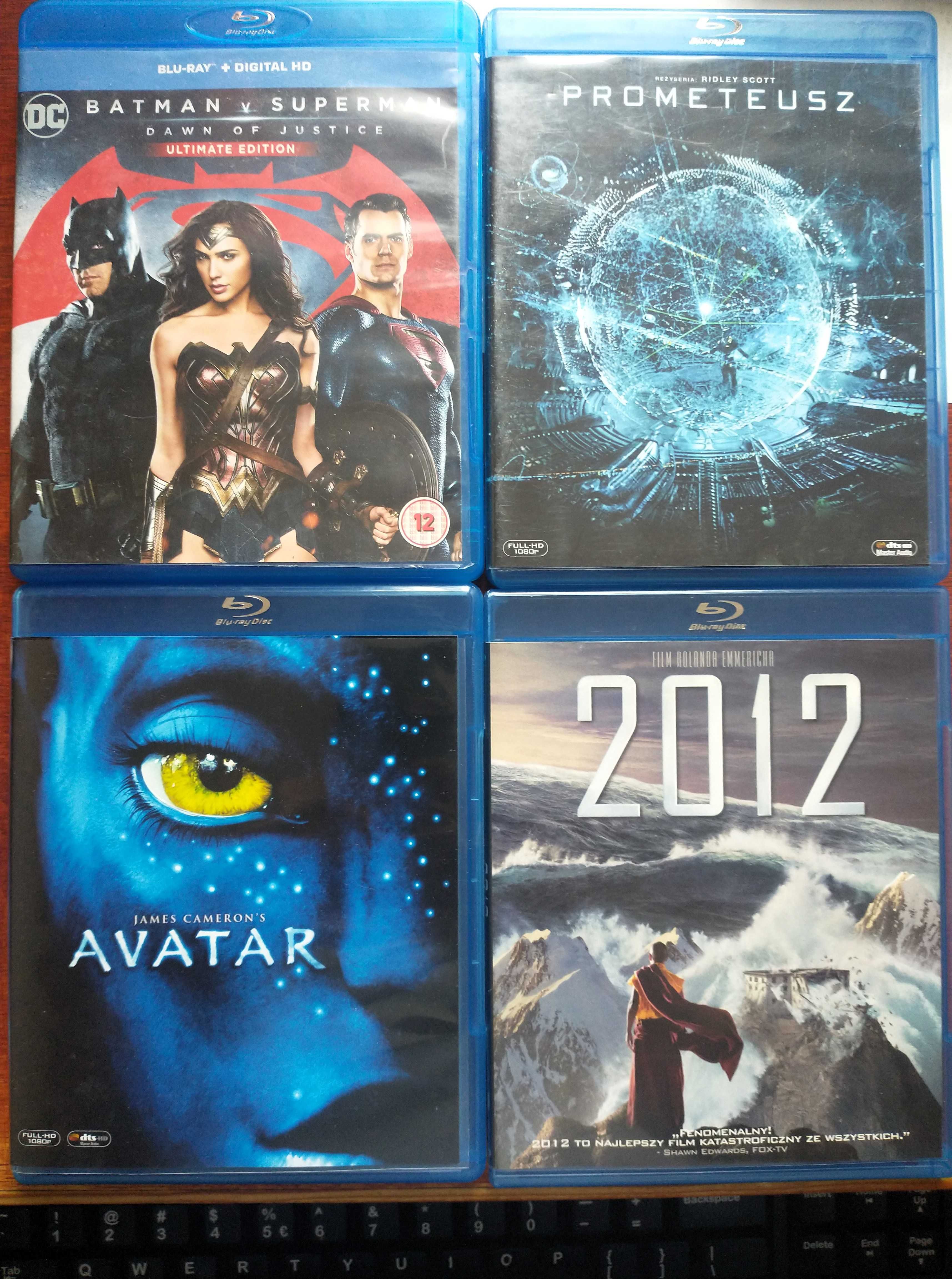 Zestaw 4 płyt Blu Ray - Avatar, Prometeusz, 2012. Batman  vs Superman