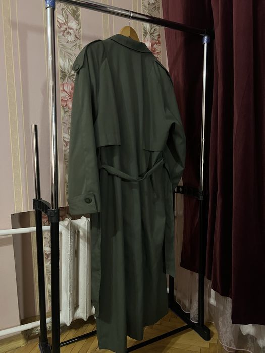 Тренч зелений довгий