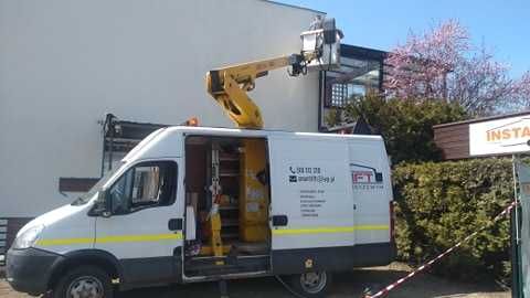 Podnośnik Koszowy zwyżka -  usługi wycinka drzew Wągrowiec  i okolice