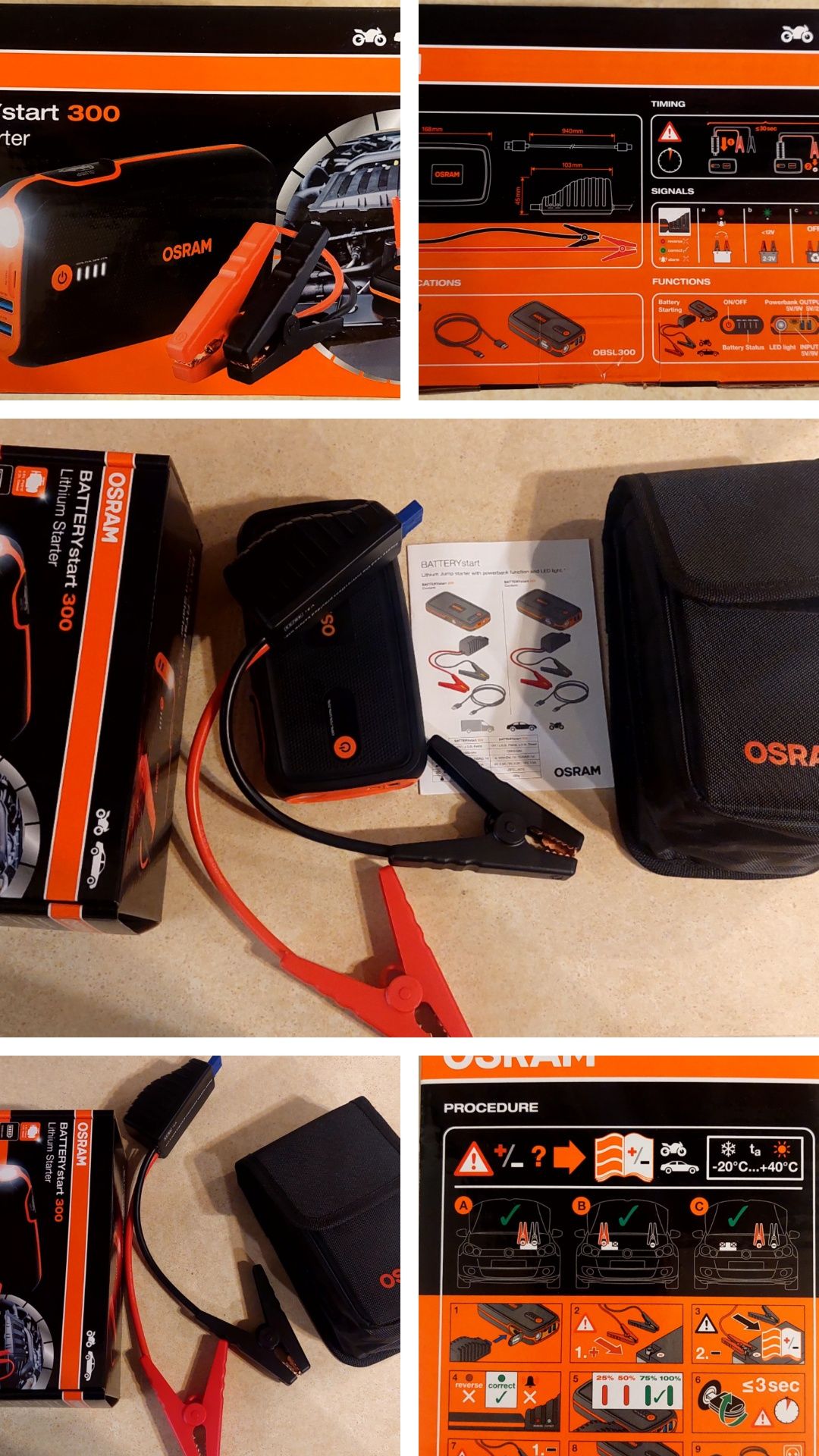 Бустер/Power Bank OSRAM BATTERYstart 300