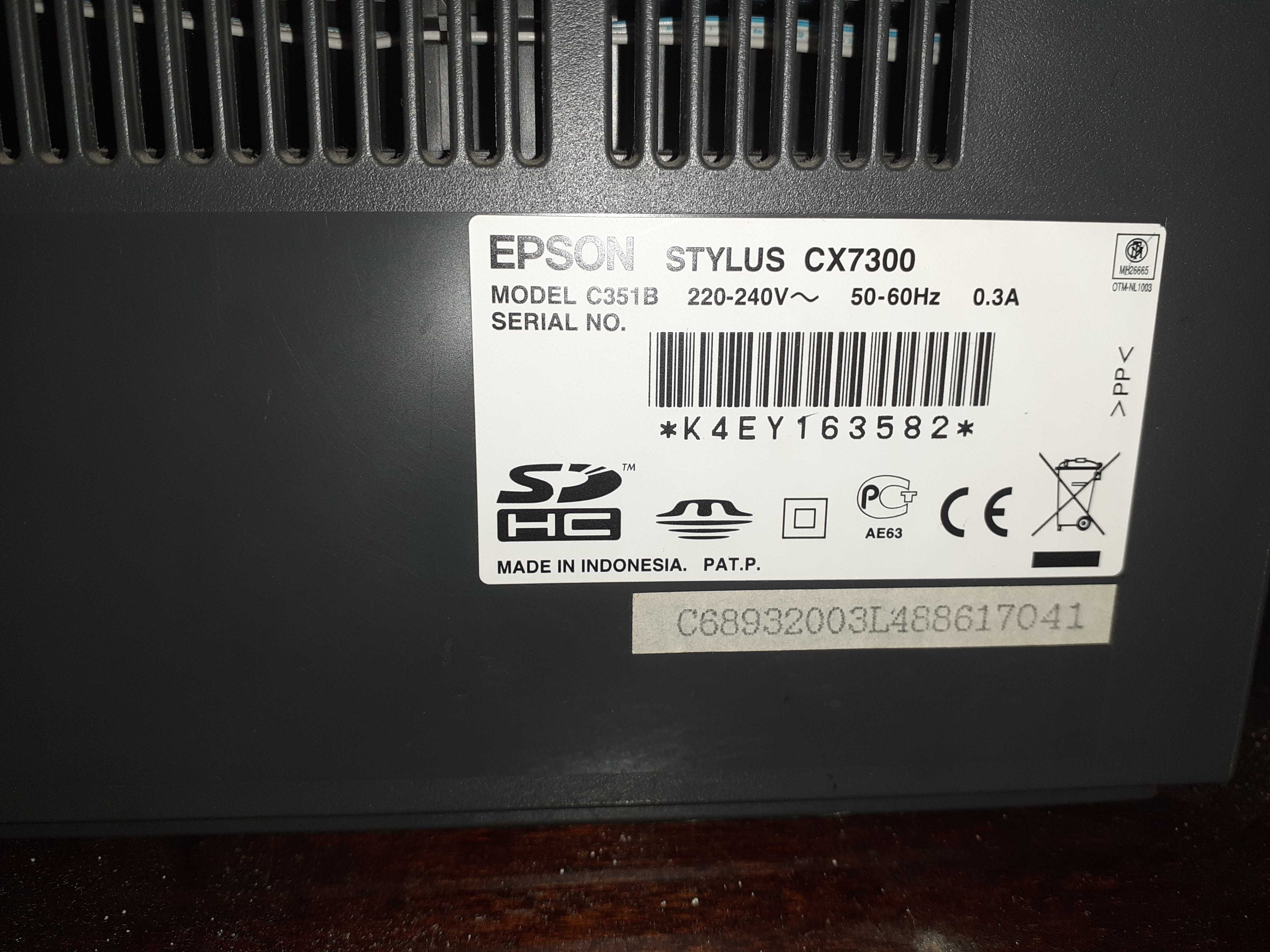 Кольоровий принтер Epson Stylus CX7300