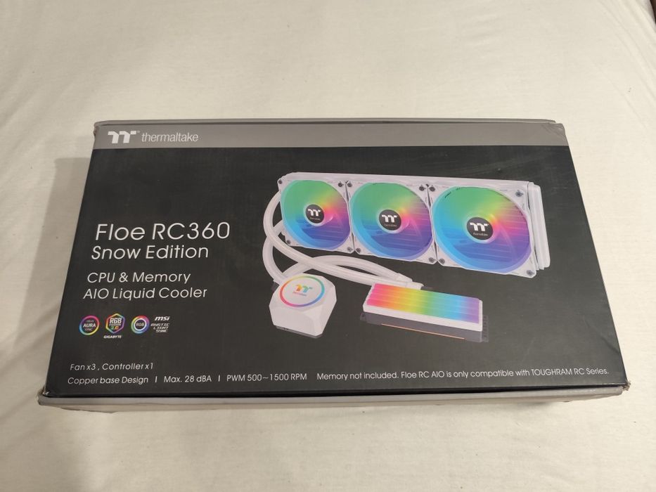 Chłodzenie wodne PC Thermaltake Floe RC 360 CPU & Memory AIO Snow Edit