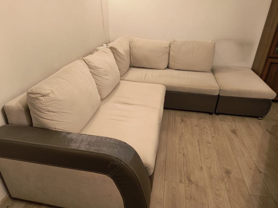 Narożnik beżowy 240x160 cm