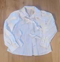 Biała bluzka, koszula dziewczęca rozm. 128 (9 lat)