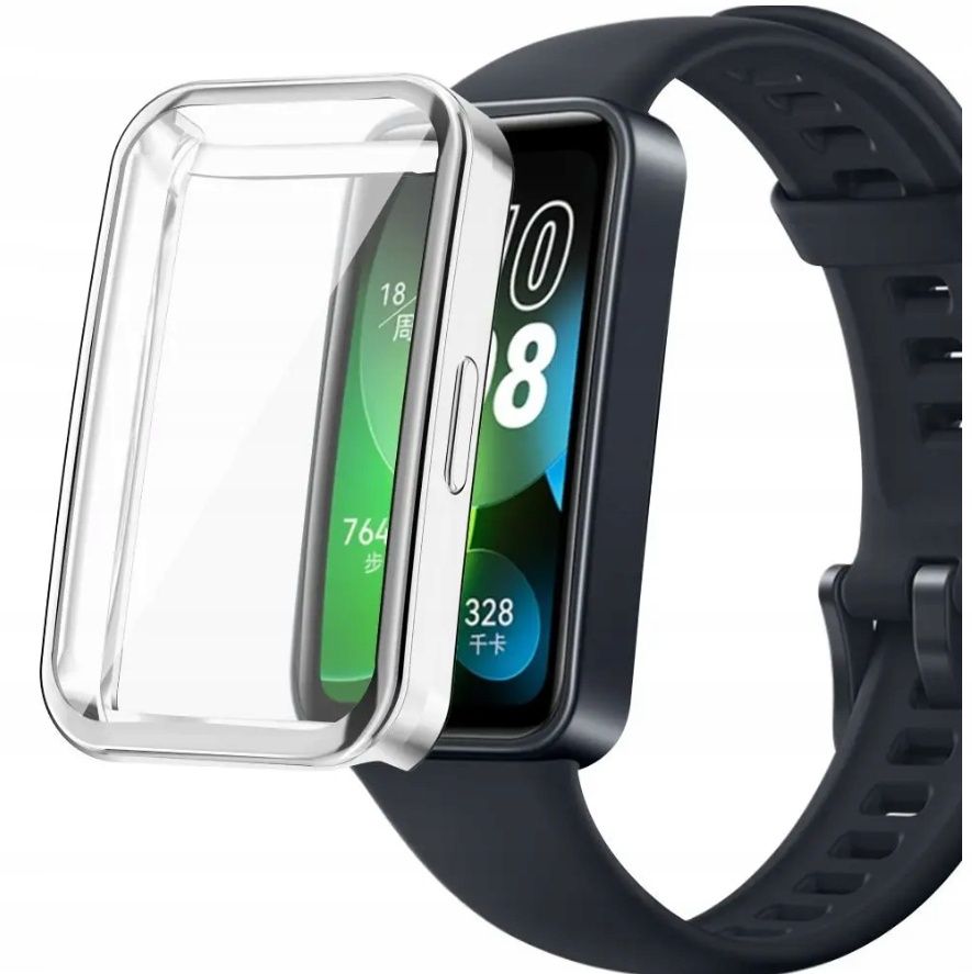 Etui Silikonowe z Ochroną Wyświetlacza 2w1 Huawei Band 8 I KOLORY