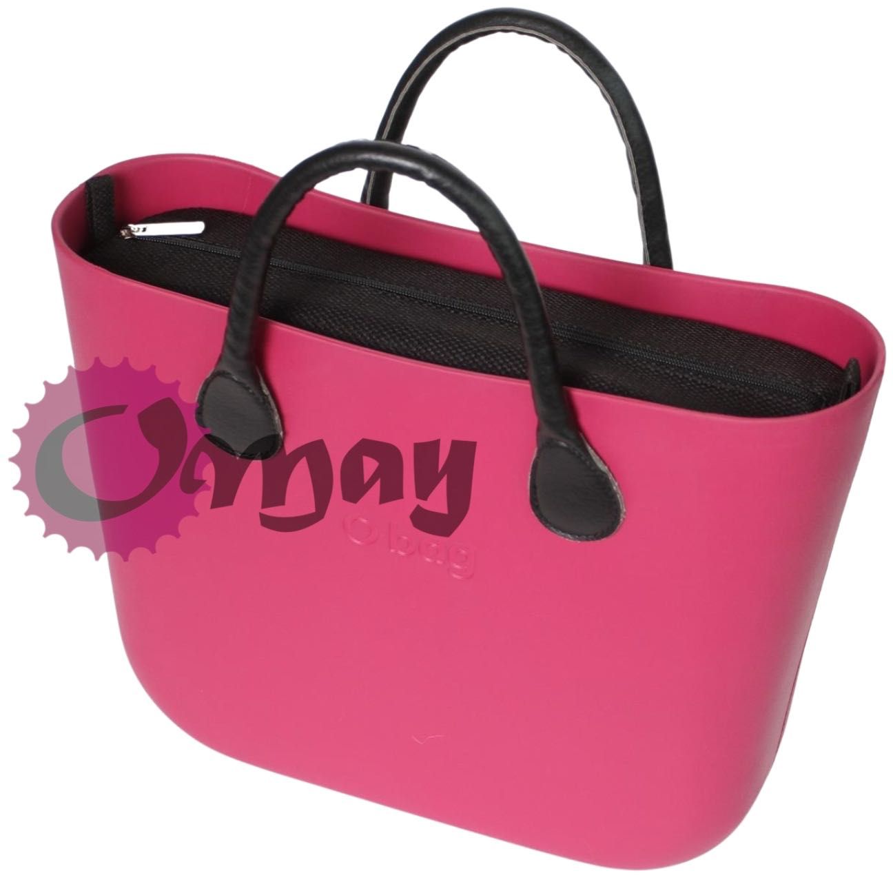 organizer OBAG STANDARD efektowna czarna struktura OMAY