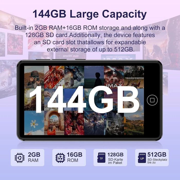 Мр 3 4 плеер на Андроиде 9 с WiFi блютуз