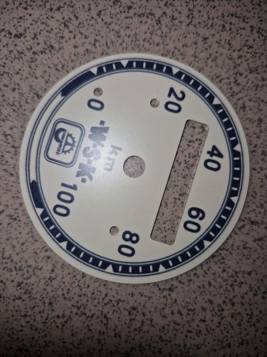 Nowa tarcza cyferblat licznika wsk 125 b1 dwuramowka pl aluminiowy