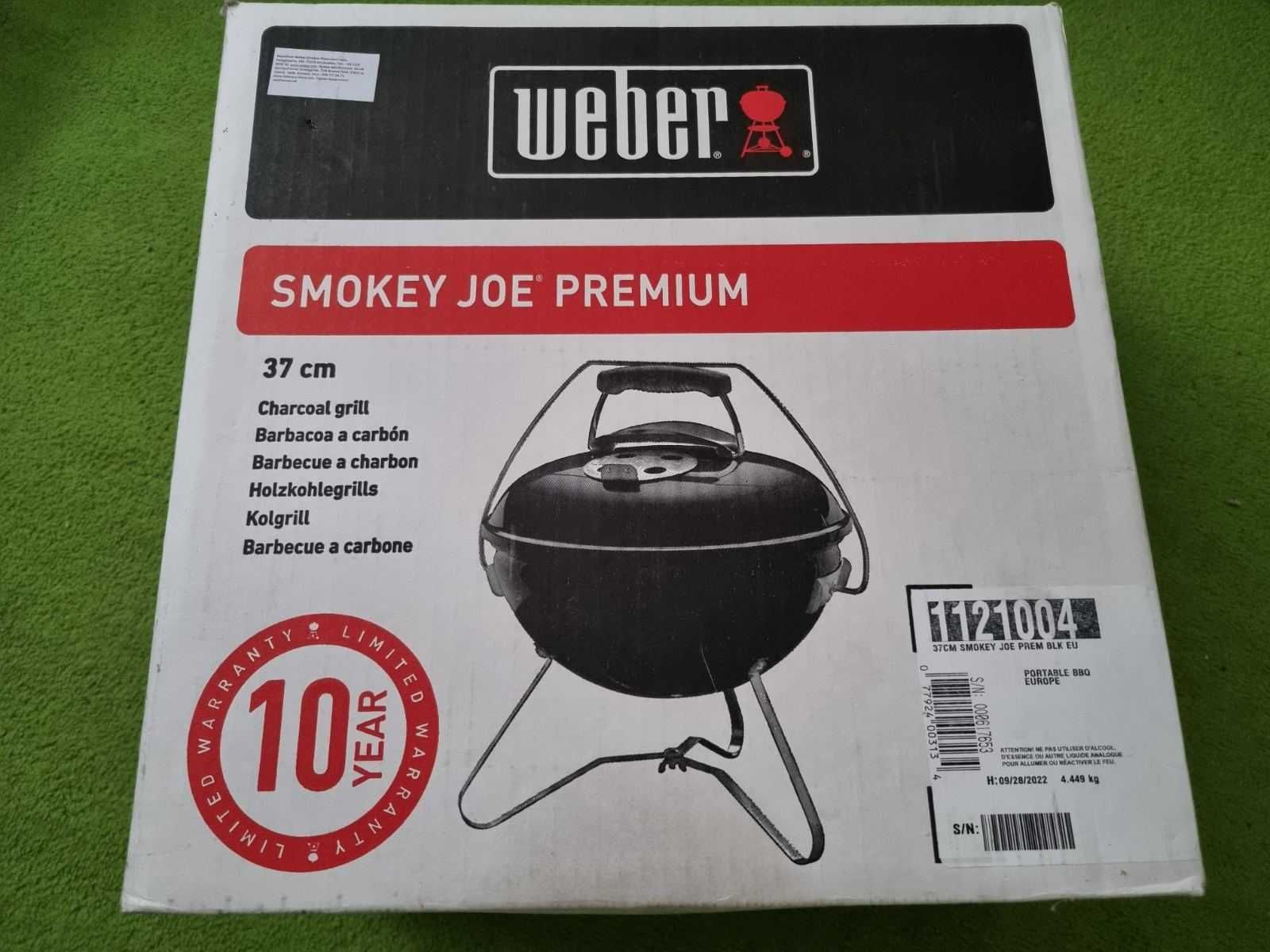 Гриль вугільний 37см Weber Smokey Joe Premium, чорний (США)