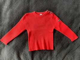 Petit Bateau sweter FR 110 cm sweterek czerwony j. Tommy Hilfinger