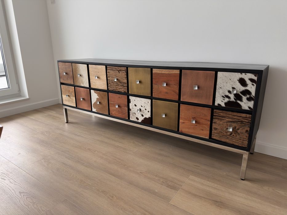 Komoda Miloo Home 172x40x64,5 cm z frontami patchwork